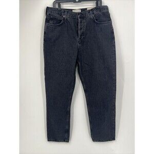 Everlane The 90s Cheeky Jean sz 32 Washed Black Ankle Length Button Up NWT